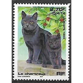 timbre france 1999 neuf** 3283 - chats et chiens " le chartreux"