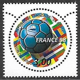 timbre france 1998 neuf** 3139 - coupe du monde de football "france 98"