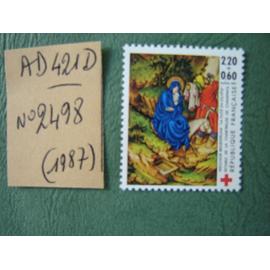 AD 421 D // TIMBRE FRANCE NEUF 1987*N°2498 "Croix+Rouge