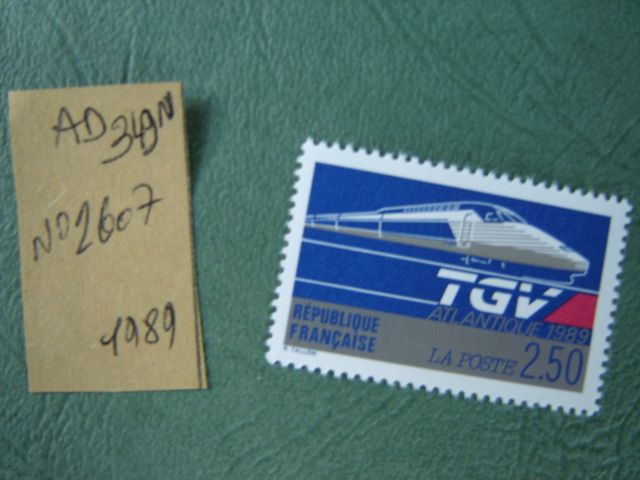 AD 349 N // TIMBRE FRANCE NEUF  1989 *N° 2607 "T.G.V Atlantique