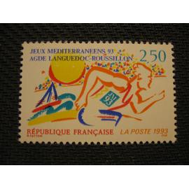 timbre "jeux méditerranéens - agde" 1993 - y&t 2795