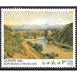 timbre france 1996 neuf** 2989 - bicentenaire de la naissance de jean-baptiste corot "le port de narni"