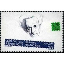 1 Timbre France 1993 Neuf- Jean Cocteau (1889-1963) - Yt 2801