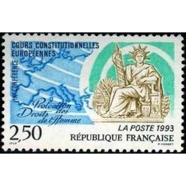 1 Timbre France 1993 Neuf- IXème conférence Cours Constitutionnelles - Yt 2808