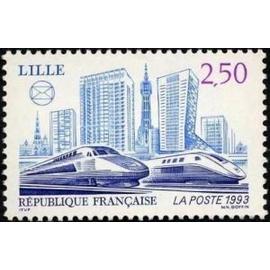 1 Timbre France 1993 Neuf- Congrès de la fédération des sociétés philatéliques françaises à Lille- Yt 2811