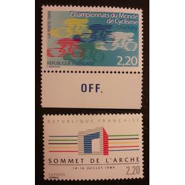Timbre france neuf 1989 , Y&T n° 2590 , 2600 , non oblitérés , comme neufs.