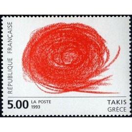 1 Timbre France 1993 Neuf- Oeuvre originale de Takis (Grèce) - Yt 2834