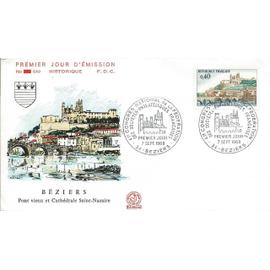 france 1968, belle enveloppe 1er jour FDC 649, timbre yvert 1567, congrès national des sociétés philosophiques à béziers.