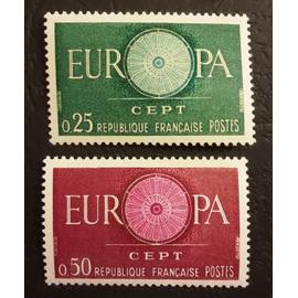 Timbre france neuf 1960 , Y&T n° 1266 , 1267 , non oblitérés , très bon état.