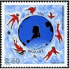1 Timbre France 1991, Neuf - Mozart (1756-1791) - Yt 2695