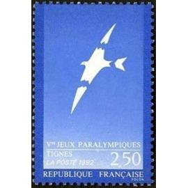1 Timbre France 1991, Neuf - Vème jeux paralympiques à Tignes - Yt 2734
