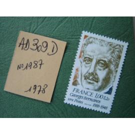 AD 309 D // TIMBRE FRANCE NEUF 1978*N°1987"Georges BERNANOS"