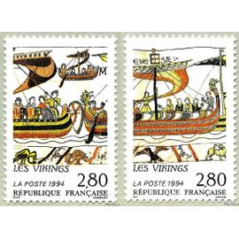 france 1994, très belle paire neuve** luxe relations france suède, timbres yvert 2866 2867 les vikings.