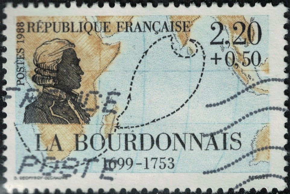 France 1988 Oblitéré Used Marins et Explorateurs La Bourdonnais Y&T 2520 SU