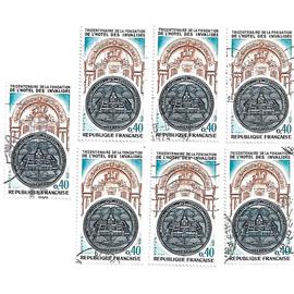 Lot de 7 timbres oblitérés 1974 YT N° 1801 Tricentenaire de la Fondation de l