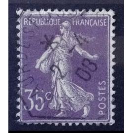 Semeuse 1906 - 35c Violet Clair (Très Joli n° 136) Obl - Cote 8,00 - France Année 1906 - brn83 - N15877