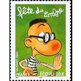 fête du timbre : titeuf (zep) : manu année 2005 n° 3752 yvert et tellier luxe (valdité permanente)