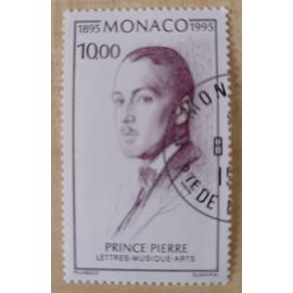 Timbre neuf oblitéré du Prince Pierre. Monaco.