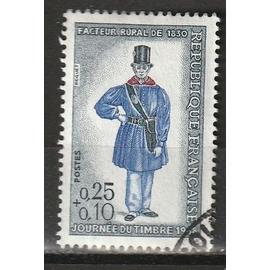 Timbre oblitéré France: journée du timbre 1968 facteur rural de 1830 n° 1549