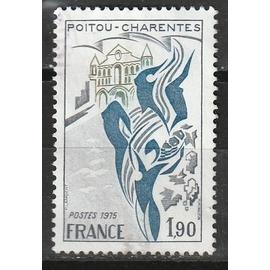 Timbre oblitéré France: série régions, Poitou-Charentes 1975 n° 1851