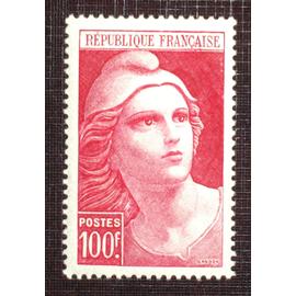 FRANCE N° 733 neuf sans charnière de 1945 - 100 f carmin « Marianne de Gandon » - Cote 16,50 euros