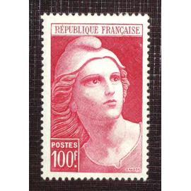 FRANCE N° 733 neuf sans charnière de 1945 - 100 f carmin « Marianne de Gandon » - Cote 16,50 euros