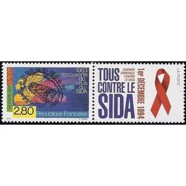 1 Timbre France 1994, Neuf - Journée mondiale contre le Sida - Yt 2916