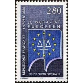 1 Timbre France 1995, Neuf -Le notariat européen - Yt 2928