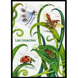 série nature de france (31) : faune : insectes de nos jardins : feuillet 5148 année 2017 n° 5147 5148 5149 5150 yvert et tellier luxe