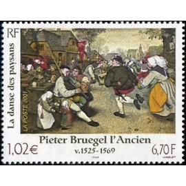 1 Timbre France 2001, Neuf -La danse des paysans Pieter Bruegel l