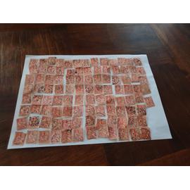 timbre type mouchon 10C rose et rouge