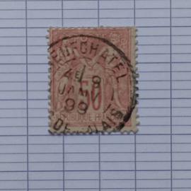 lot n°1564 -- timbre oblitéré France classique n ° 98 ---- 50c rose