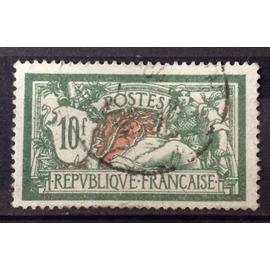 Merson 10f Vert et Rouge (Très Joli n° 207) Obl - Cote 20,00 - France Année 1924 - brn83 - N27704
