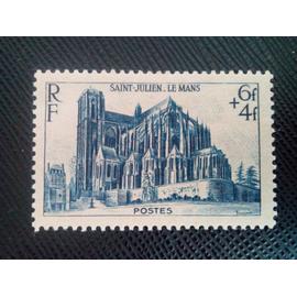 timbre FRANCE YT 775 Le Mans. La cathédrale Saint-Julien 1947 (010206)