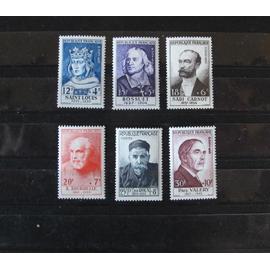 timbres année 1954 - série Célébrités de 6 valeurs NEUVES ** N° 989 à 994 Y&T