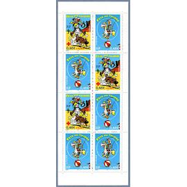 france 2003, très belle bande carnet neuve** luxe yvert 3546a, fête du timbre, 10 timbres 3546 et 3547, lucky luke, avec et sans surtaxe au profit de la croix rouge.