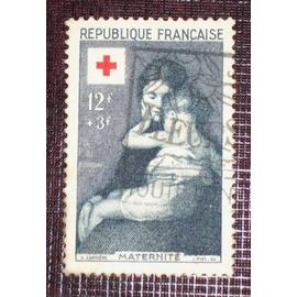 FRANCE N° 1006 oblitéré de 1954 - 12f+3f « Croix- Rouge » - Cote 12 euros