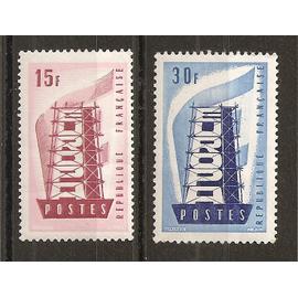 1076 - 1077 (1956) Série Europa N* (cote 4,8e) (3883)