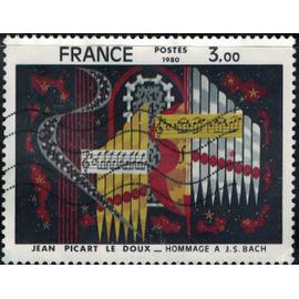 France 1980 Oblitéré Used Tapisserie de Jean Picart Le Doux Hommage à Jean Sébastien Bach Y&T 2107 SU