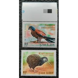 Timbres N° 3360-3361 - Kiwi austral - Faucon Crécerellette - 2000