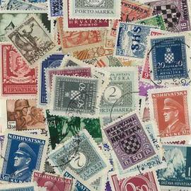 Collection de timbres Croatie Avant 1945 oblitérés : Qté - 100 timbres différents