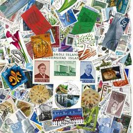 Collection de timbres Islande oblitérés : Qté - 100 timbres différents