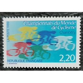 Timbre N° 2590 - Championnats du Monde de cyclisme - 1989