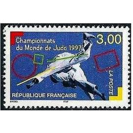 france 1997, très beau timbre neuf** luxe yvert 3111, championnat du monde de judo, -