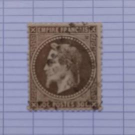 lot n°1555 -- timbre oblitéré France classique n ° 30 ---- 30c brun