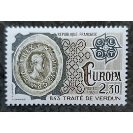 Timbre N° 2208 - Europa - Traité de Verdun - 1982