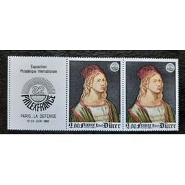 Paire de timbres N° 2090 - Philexfrance 82 - Albrecht Dürer - 1980