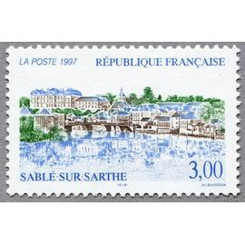france 1997, très beau timbre neuf** luxe yvert 3107, sablé sur sarthe.
