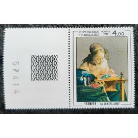 Timbre N° 2231 - Vermeer - La Dentellière - 1982