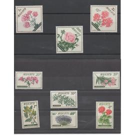 Monaco : série de timbres fleurs